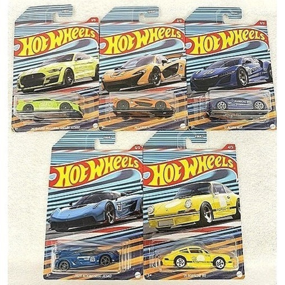 Hot Wheels 2022 Themed Exotics GDG83 Full Set 1-5 Racing Circuit Series New